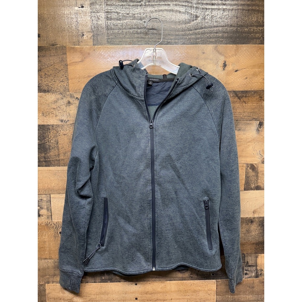 Robert Barakett Men's Grey Heathered Zip Up Hoodie Athleisure Size S